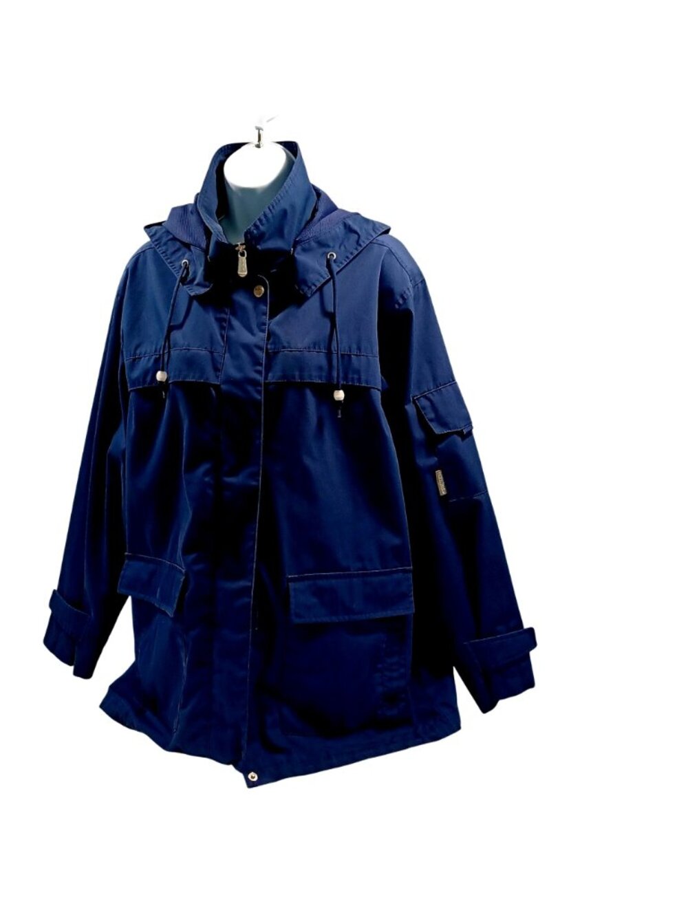 Jacket Utility Outdoor Cabincore Pacific Trails Blue Hooded Chore Women's Large